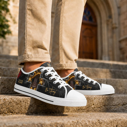 Be Strong Lion Graphic God Low Top Shoes Life style      