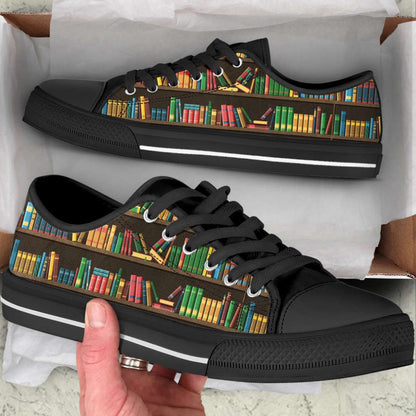 Book Shelf Color Low Top Shoes, Canvas Shoes Design, Low Top Sneaker