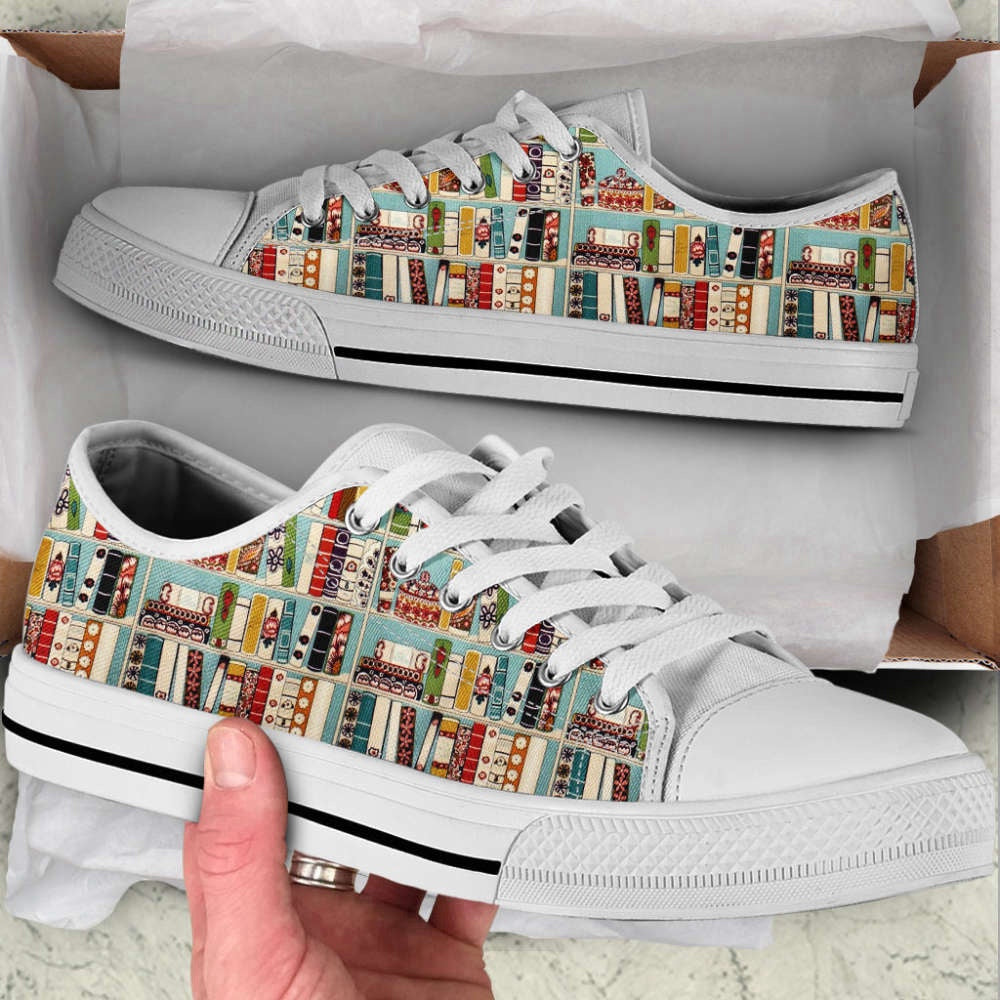 Books Wallpaper Low Top Shoes, Canvas Shoes Design, Low Top Sneaker