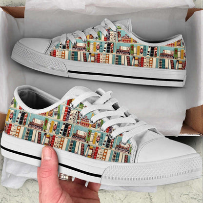 Books Wallpaper Low Top Shoes, Canvas Shoes Design, Low Top Sneaker