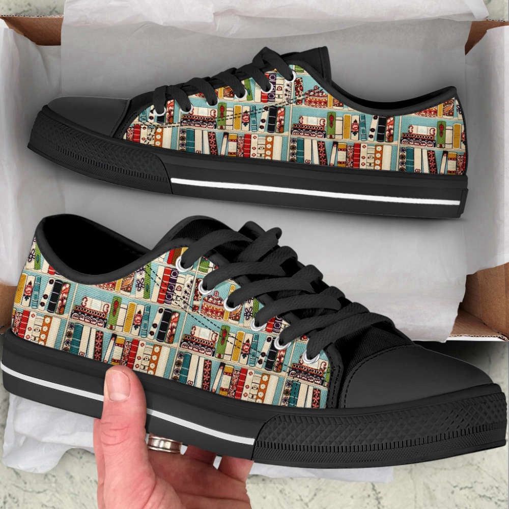 Books Wallpaper Low Top Shoes, Canvas Shoes Design, Low Top Sneaker