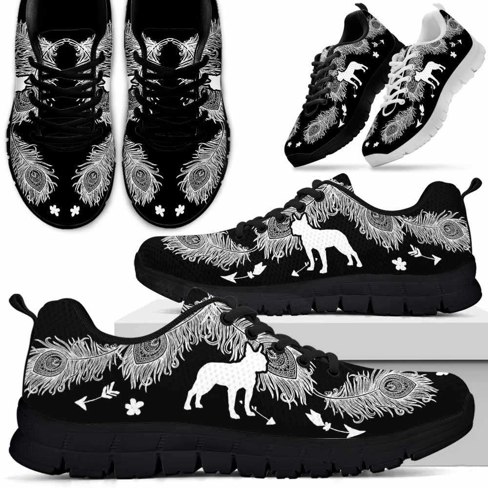 Boston Terrier Sneaker, Boston Terrier Dog Lovers Sneakers Running Shoes Gift Women Men Dog Mom, Boston Terrier Shoes