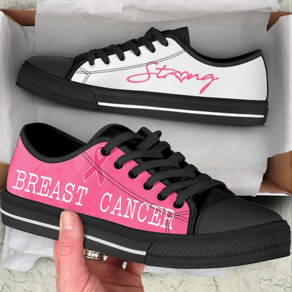Breast Cancer Shoes Strong Low Top Shoes Canvas Shoes, Breast Cancer Awareness Shoes