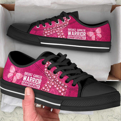 Breast Cancer Shoes Unbreakable Low Top Shoes Canvas Shoes, Breast Cancer Awareness Shoes