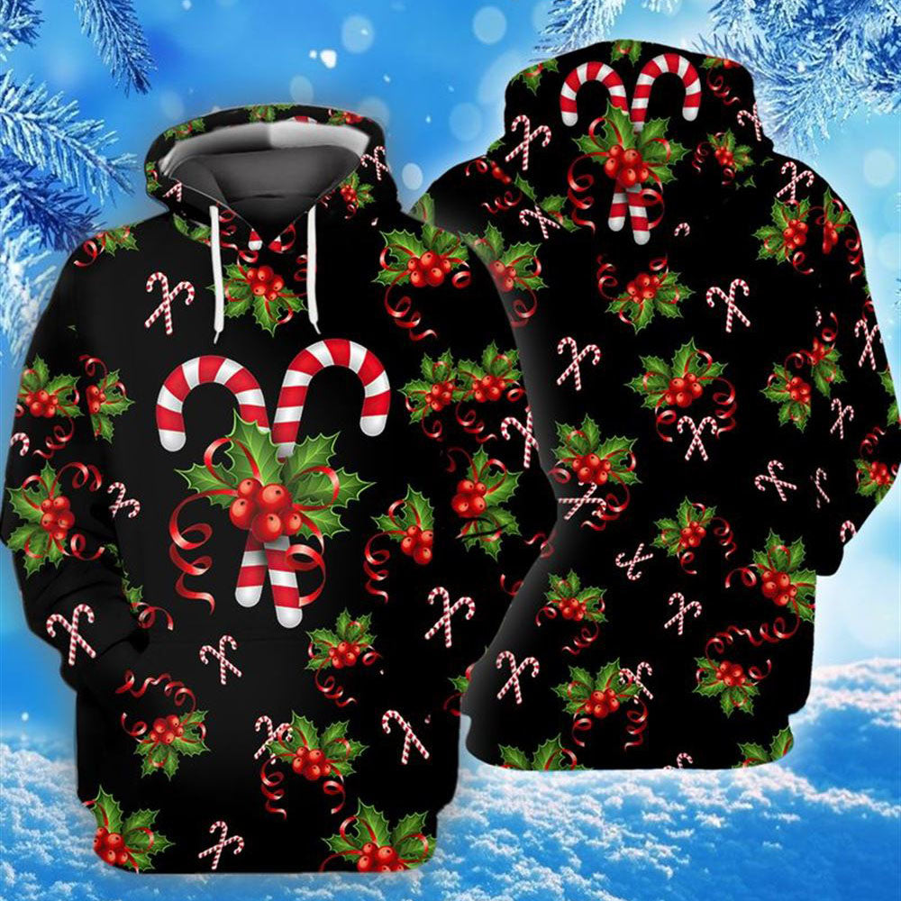 Candy Cane Christmas Soul All Over Print 3D Hoodie For Men And Women, Christmas Gift, Warm Winter Clothes, Best Outfit Christmas