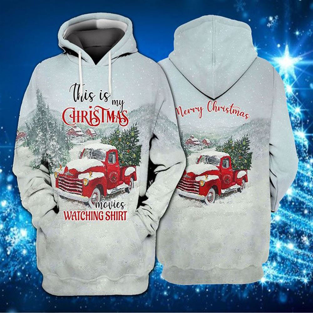 Christmas Movies All Over Print 3D Hoodie For Men And Women, Christmas Gift, Warm Winter Clothes, Best Outfit Christmas
