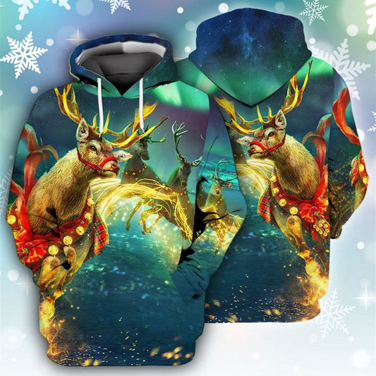 Christmas Reindeer All Over Print 3D Hoodie For Men And Women, Christmas Gift, Warm Winter Clothes, Best Outfit Christmas