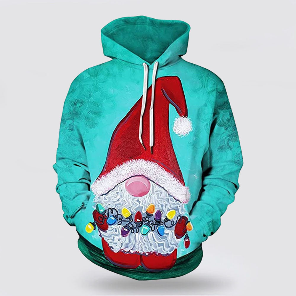 Christmas Hat Santa All Over Print 3D Hoodie For Men And Women, Christmas Gift, Warm Winter Clothes, Best Outfit Christmas
