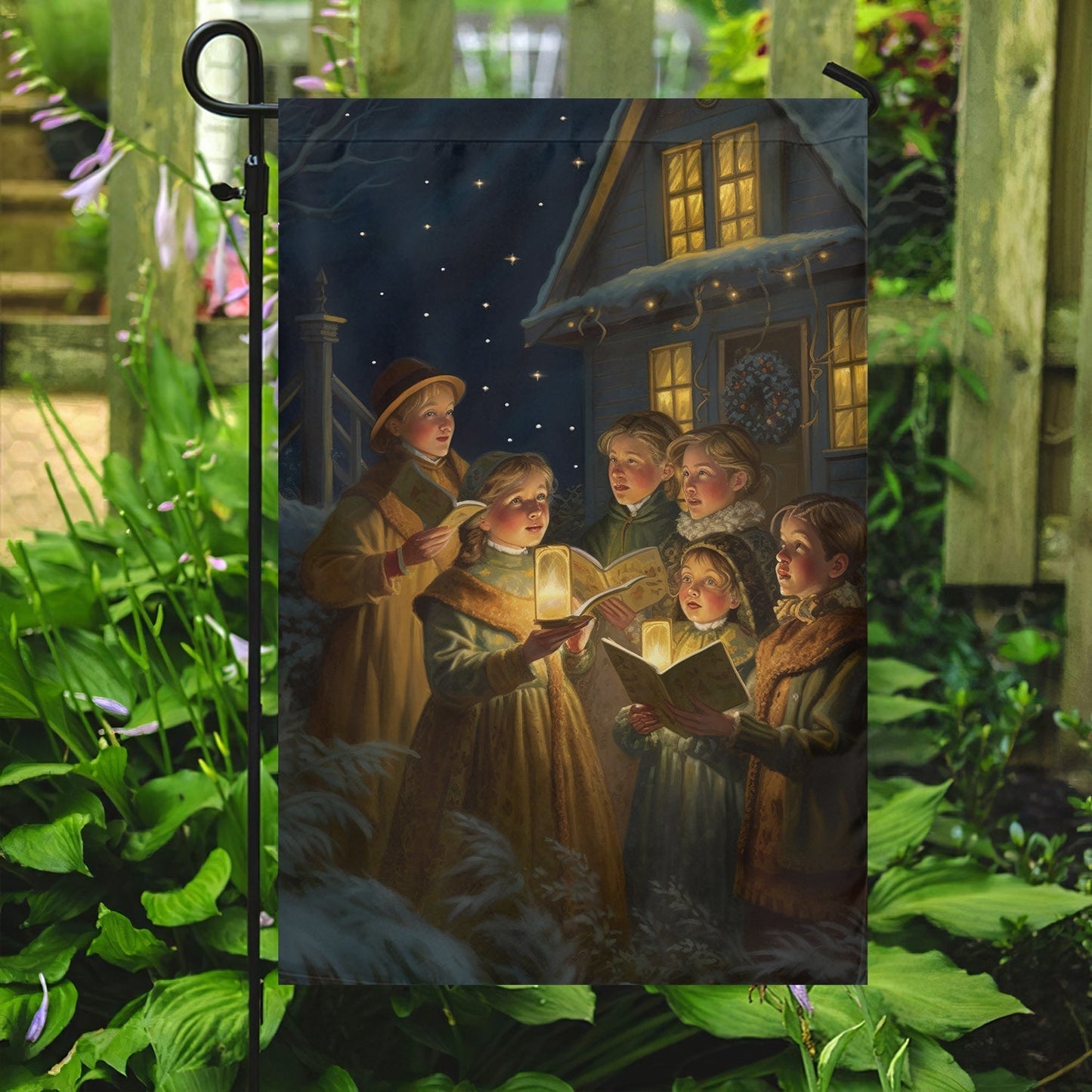 Carols By Candlelight Christians Xmas Garden Flag - Christian House Flag