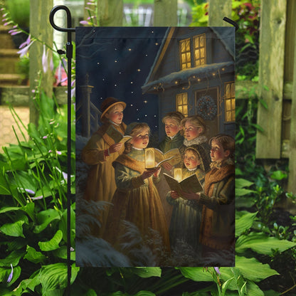 Carols By Candlelight Christians Xmas Garden Flag - Christian House Flag
