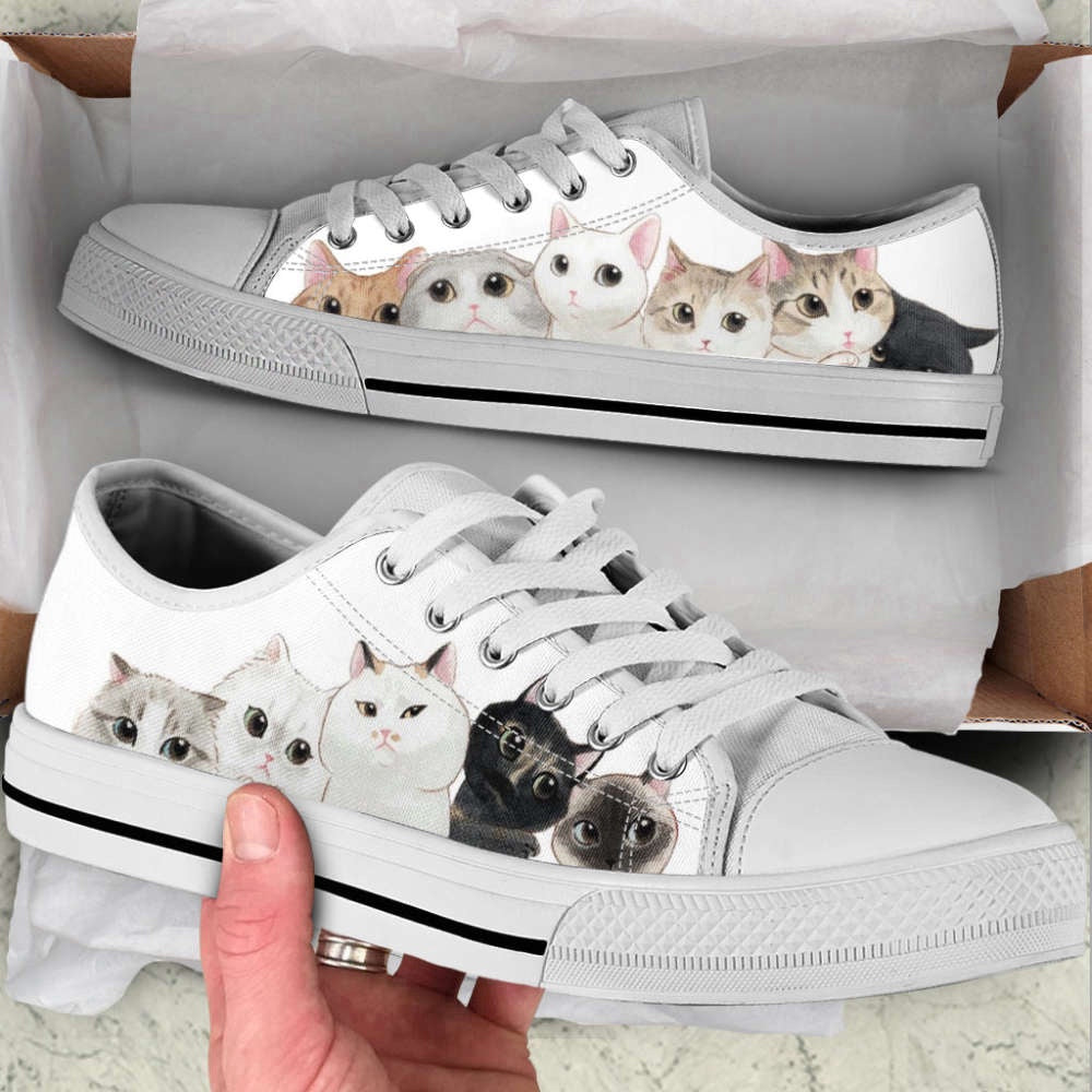 Cat Lover Shoes Collect Low Top Shoes Canvas Shoes Print Lowtop, Cat Canvas Shoes