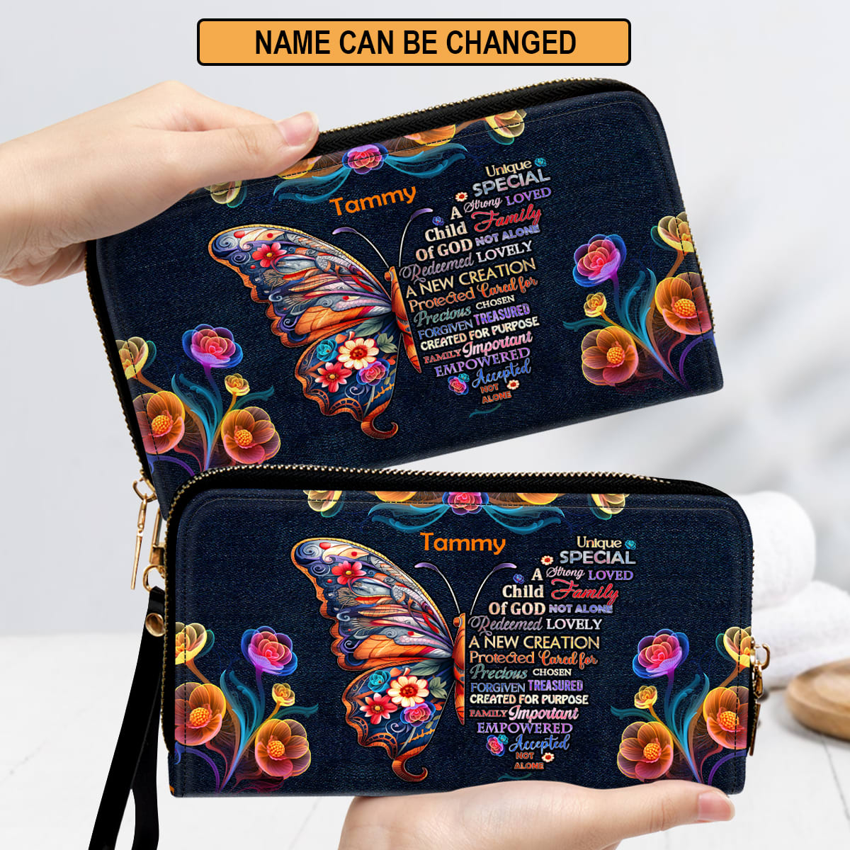 Child Of God Personalized Leather Clutch Purse For Christian Women - Christian Gifts For Religious Women