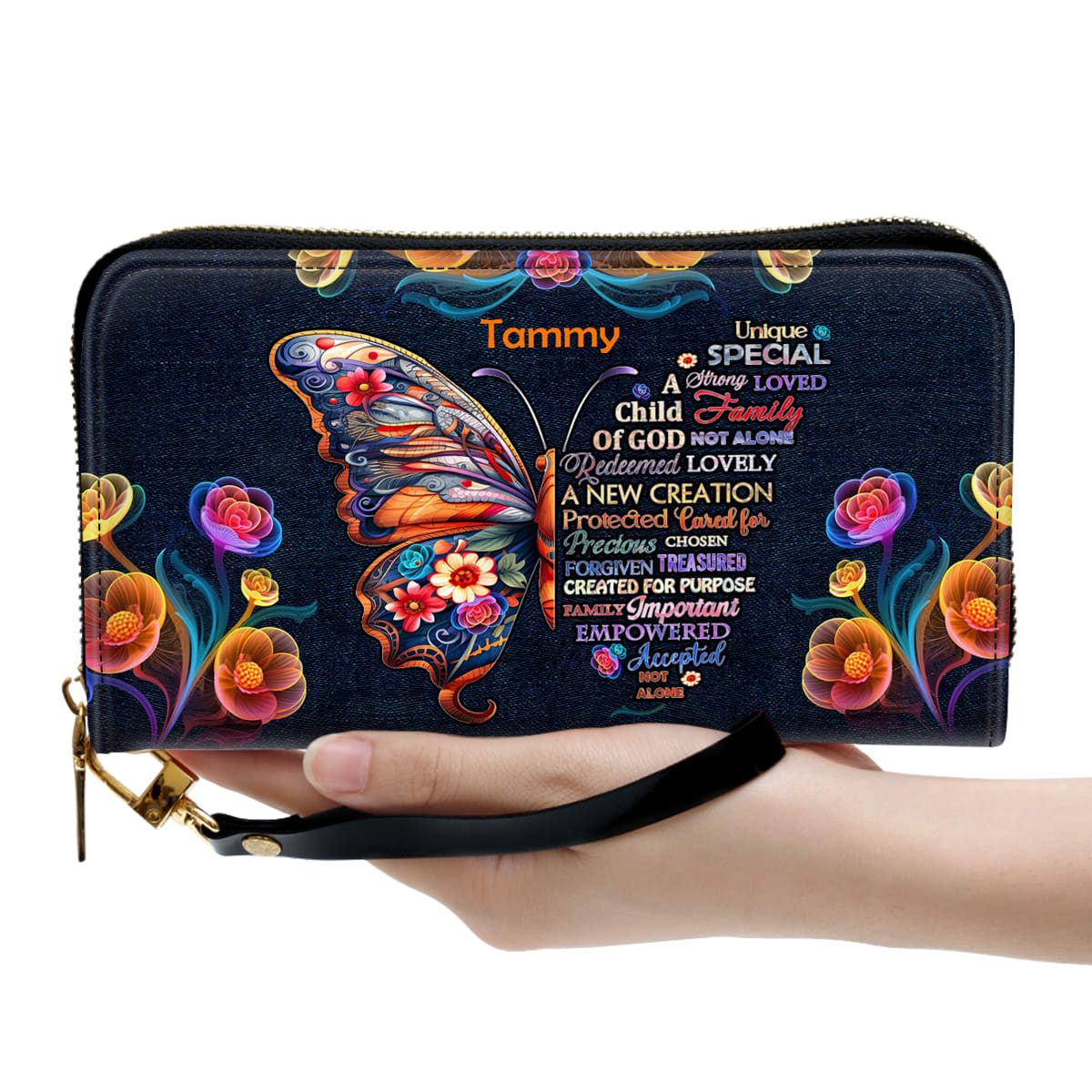 Child Of God Personalized Leather Clutch Purse For Christian Women - Christian Gifts For Religious Women