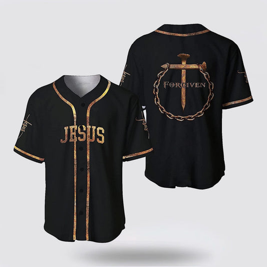 Christian Jesus Forgiven AOP Baseball Jersey Unisex