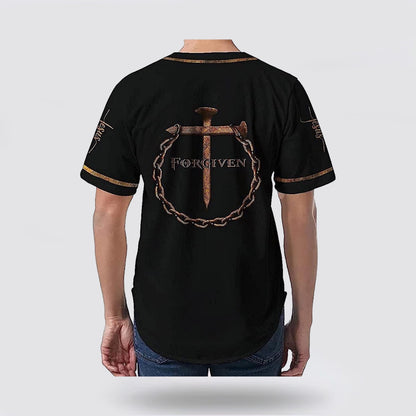 Christian Jesus Forgiven AOP Baseball Jersey Unisex