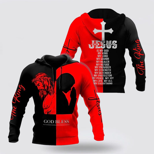 Christian Jesus God Bless 3d Hoodies For Women Men - Christian Apparel Hoodies