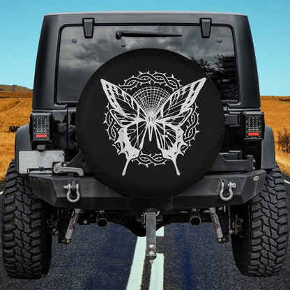 Christian Easter Jesus Crucifixion Crown of Thorns Butterfly Spare Tire Cover - Christian Tire Cover