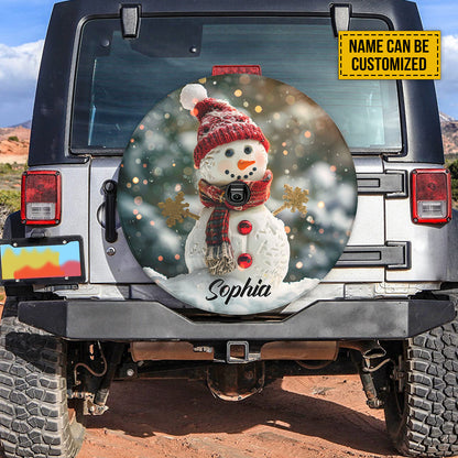 Christmas Snowman Personalized Spare Tire Cover - Christian Tire Cover