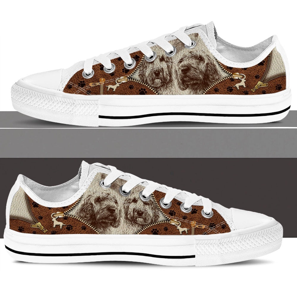 Cockapoo Low Top Shoes - Low Top Sneaker - Dog Walking Shoes Men Women, Dog Printed Shoes, Canvas Shoes For Men, Women