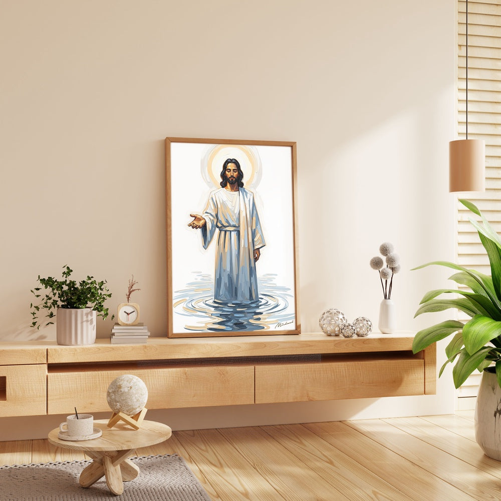 Come and See Blue II, Christian Canvas Wall Art, Christmas Gift Ideas, Christian Home Decor, Ciaocustom