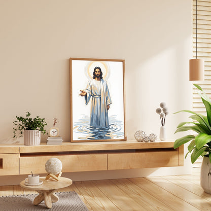 Come and See Blue II, Christian Canvas Wall Art, Christmas Gift Ideas, Christian Home Decor, Ciaocustom