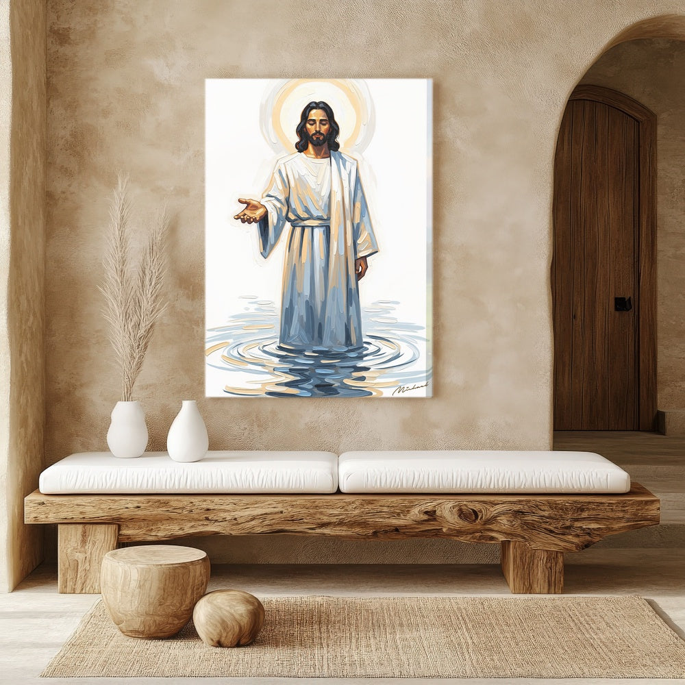 Come and See Blue II, Christian Canvas Wall Art, Christmas Gift Ideas, Christian Home Decor, Ciaocustom