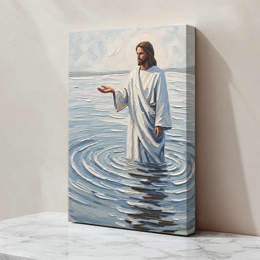 Come and See Blue IV, Christian Canvas Wall Art, Christmas Gift Ideas, Christian Home Decor, Ciaocustom