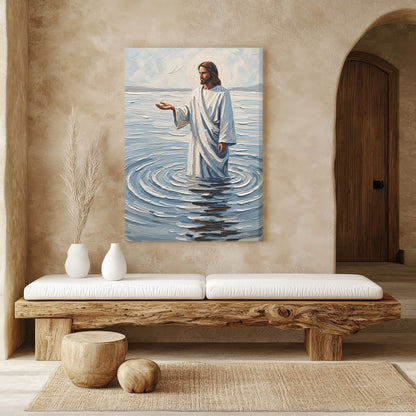 Come and See Blue IV, Christian Canvas Wall Art, Christmas Gift Ideas, Christian Home Decor, Ciaocustom