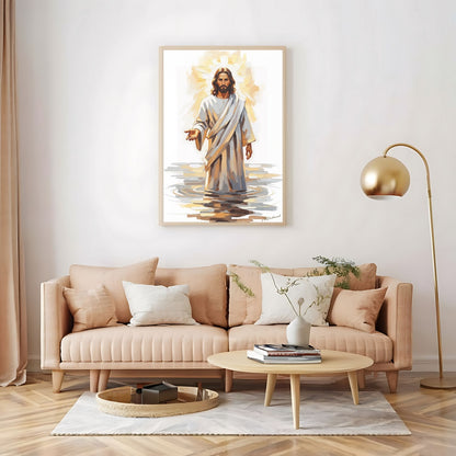 Come and See Blue I, Christian Canvas Wall Art, Christmas Gift Ideas, Christian Home Decor, Ciaocustom