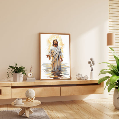 Come and See Blue I, Christian Canvas Wall Art, Christmas Gift Ideas, Christian Home Decor, Ciaocustom