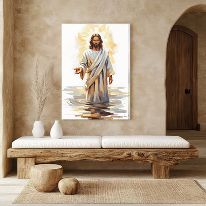 Come and See Blue I, Christian Canvas Wall Art, Christmas Gift Ideas, Christian Home Decor, Ciaocustom