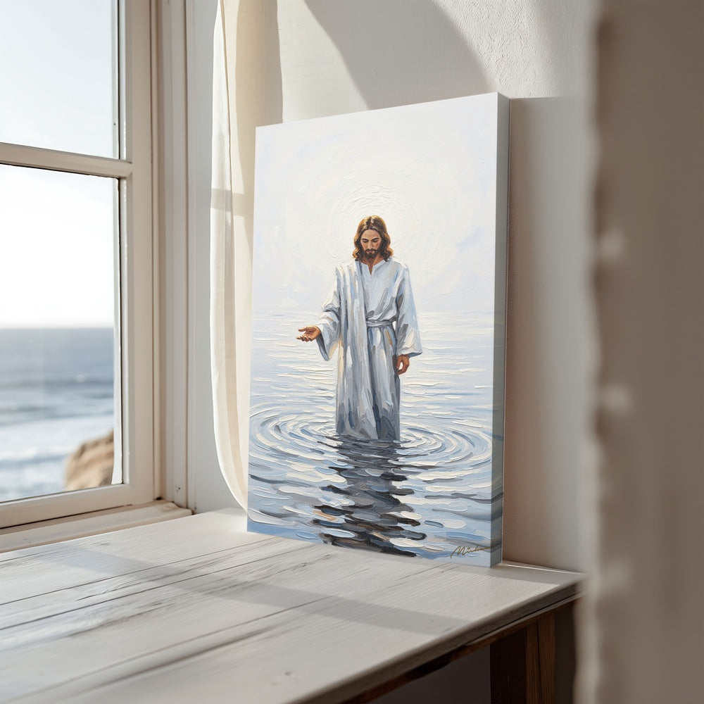 Come and See Blue V, Christian Canvas Wall Art, Christmas Gift Ideas, Christian Home Decor, Ciaocustom