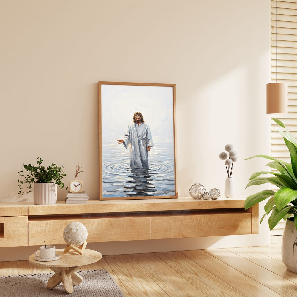 Come and See Blue V, Christian Canvas Wall Art, Christmas Gift Ideas, Christian Home Decor, Ciaocustom