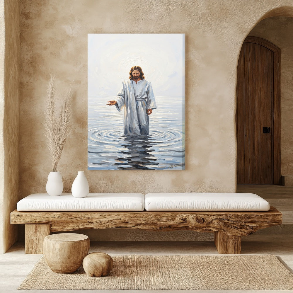 Come and See Blue V, Christian Canvas Wall Art, Christmas Gift Ideas, Christian Home Decor, Ciaocustom