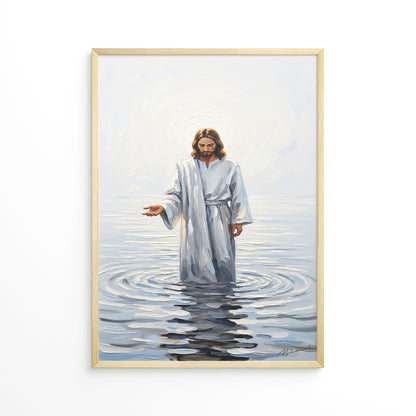 Come and See Blue V, Christian Canvas Wall Art, Christmas Gift Ideas, Christian Home Decor, Ciaocustom