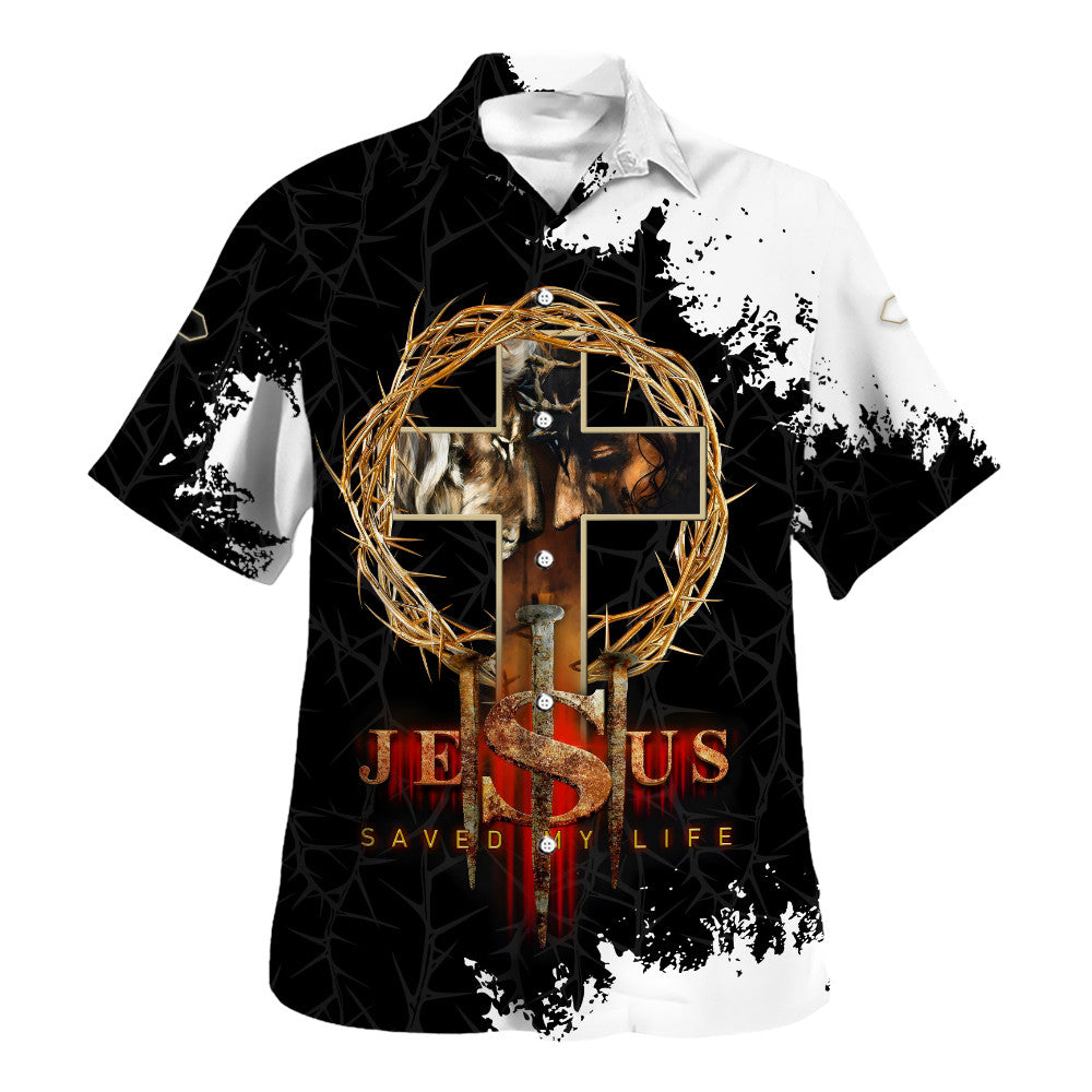 Crown Of Thorns Jesus Save My Life Hawaiian Shirt For Men and Women - Christian Hawaiian shirt