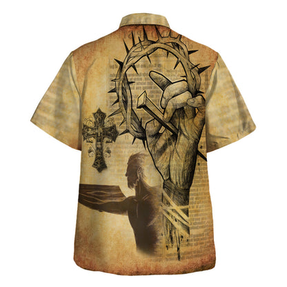 Crown Thorns Nails Hawaiian Shirt For Men and Women - Christian Hawaiian shirt