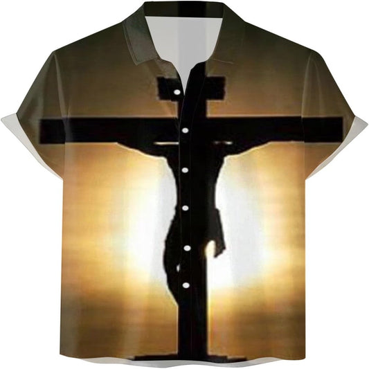Crucifixion Of Jesus Christ Christian Hawaiian Shirt - Hawaiian Beach Shirts for Men Women