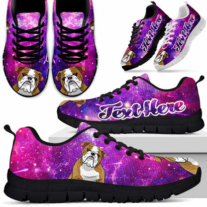Custom Name Bulldog Sneaker, Galaxy Bulldog Dog Lovers Sneakers Running Shoes Gift Men Women, Best Running Shoes