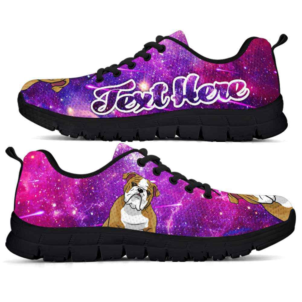 Custom Name Bulldog Sneaker, Galaxy Bulldog Dog Lovers Sneakers Running Shoes Gift Men Women, Best Running Shoes
