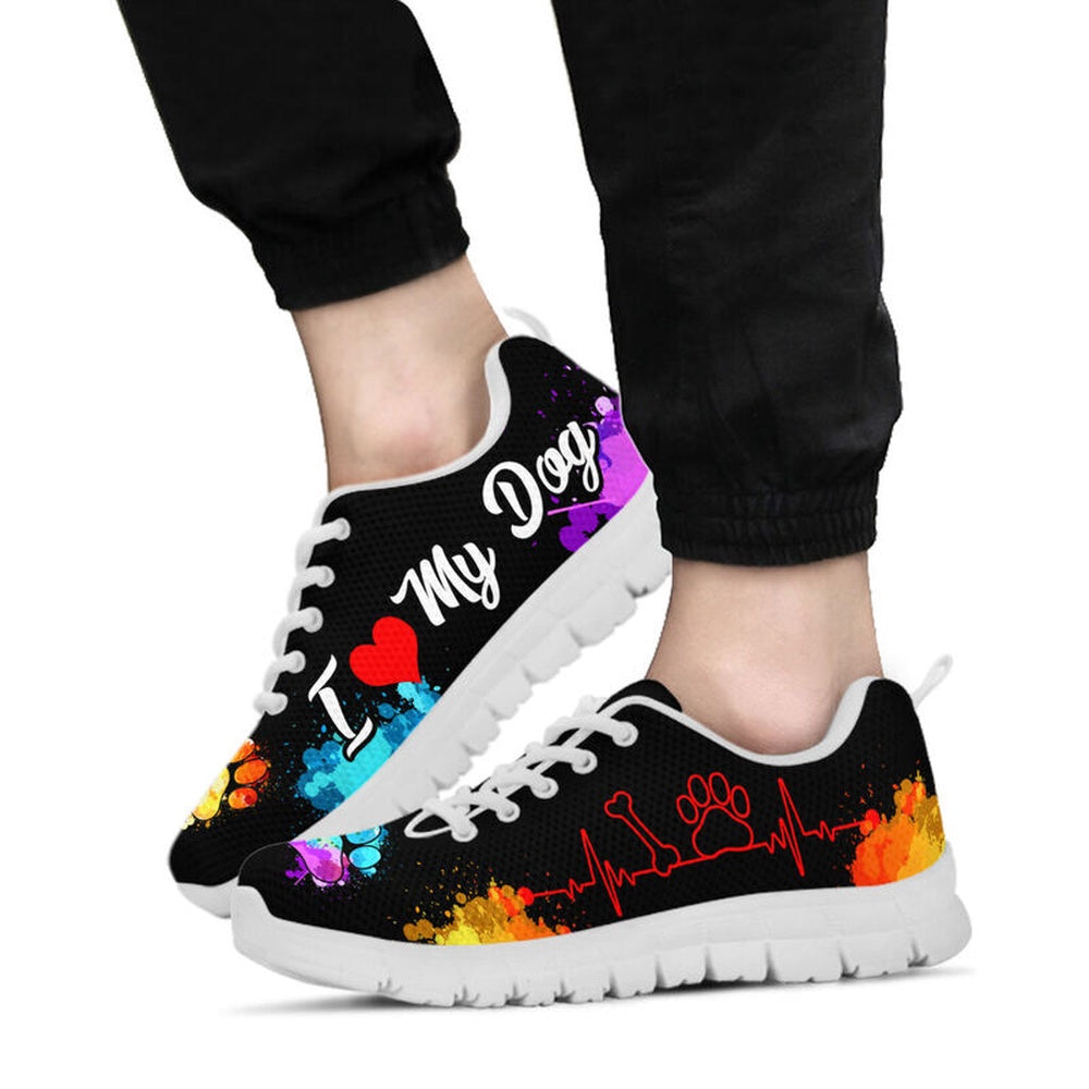 Custom Name Dog Sneaker, Dog Art Color Shoes Sneakers, Best Running Shoes