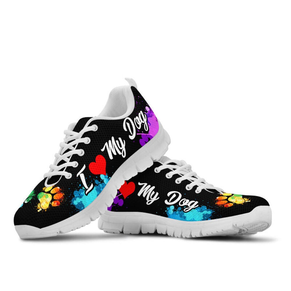 Custom Name Dog Sneaker, Dog Art Color Shoes Sneakers, Best Running Shoes