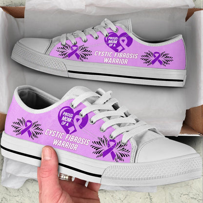 Cystic Fibrosis Shoes Warrior Low Top Shoes, Breast Cancer Awareness Shoes