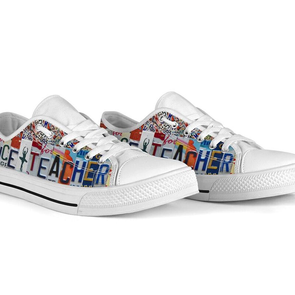 Dance Teacher Inspire License Plates Low Top Shoes, Teacher Shoes, Low Top Sneakers