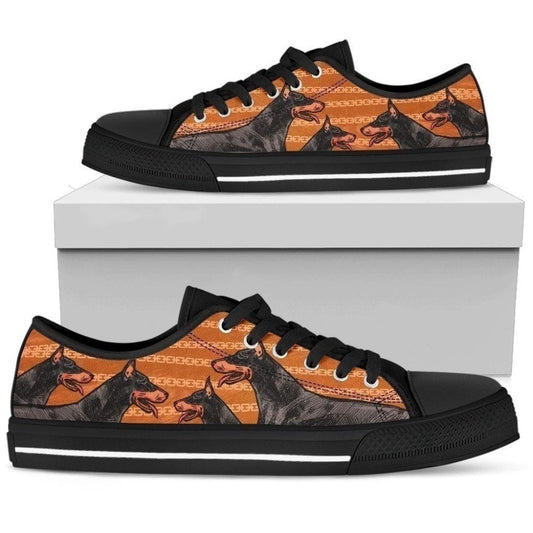 Doberman Dog Lover Women'S Sneakers Low Top Shoes Gift Idea Nh09, Dog Printed Shoes, Canvas Shoes For Men, Women
