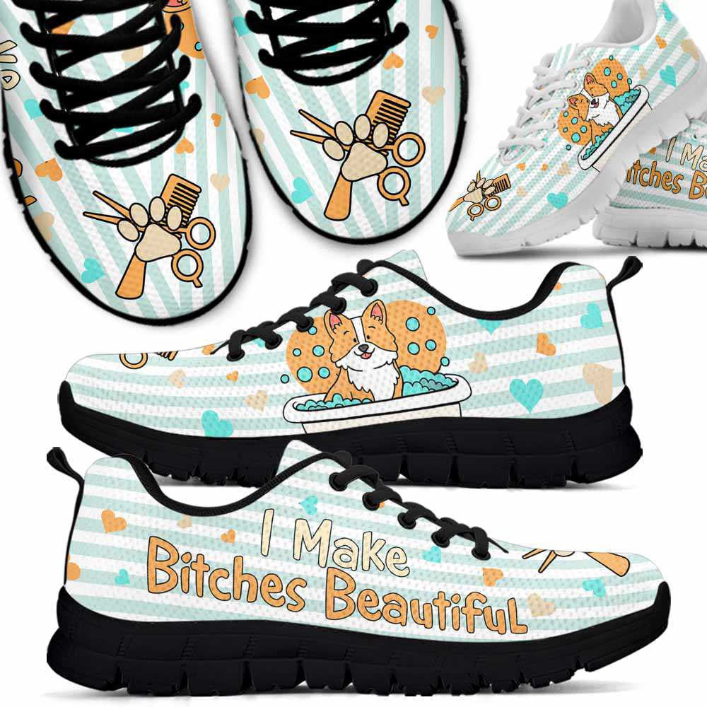 Dog Groomer Sneaker, Dog Groomer I Make Bitches Beautiful Bath Sneakers Shoes, Best Running Shoes, Unique Gifts For Dog Lovers