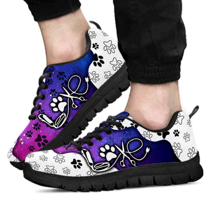 Dog Groomer Sneaker, Dog Groomer Love Paw Pattern Sneakers Shoes, Best Running Shoes, Unique Gifts For Dog Lovers