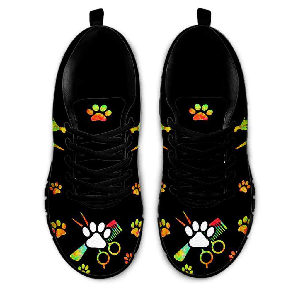 Dog Groomer Sneaker, Dog Groomer Paws Watercolor Sneakers Shoes, Best Running Shoes, Unique Gifts For Dog Lovers
