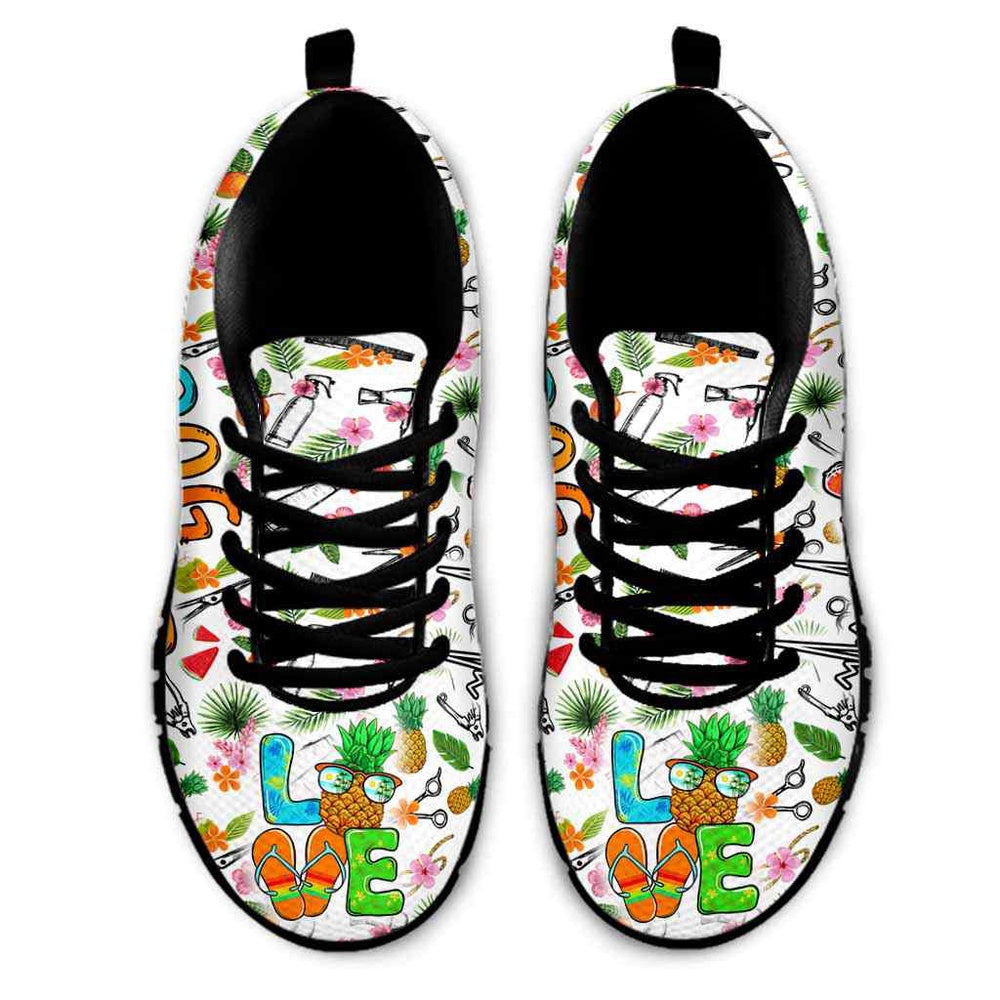 Dog Groomer Sneaker, Dog Groomer Summer Pattern Heartbeat Love Sneakers Shoes, Best Running Shoes, Unique Gifts For Dog Lovers