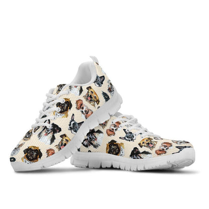 Dog Sneaker, Dogs Drawing Pattern Sneaker Shoes, Dog Shoes